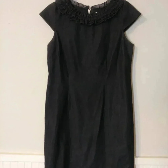 Julian Taylor Denim Ruffle Collar Dress - Picture 2 of 5